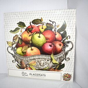Hester & Cook 12 Die-cut Apple Arrangement Placemat 15.9" x 14.5" NWT Details: P